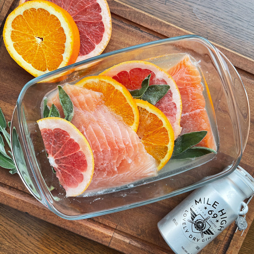 Graved Lachs Rezept mit Gin und Orange