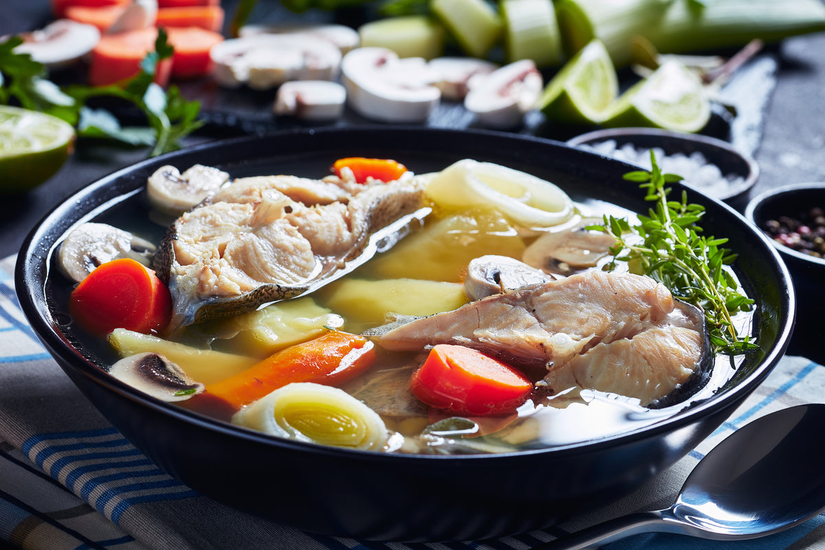 Fischbrühe selber machen - Serviervorschlag 