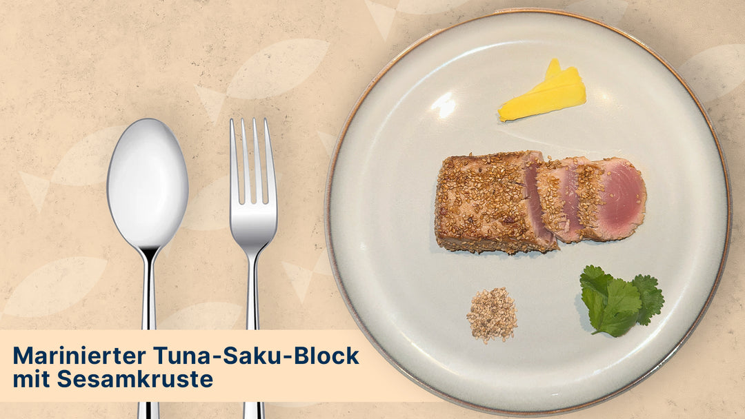 Marinierter Tuna-Saku-Blockmit Sesamkruste