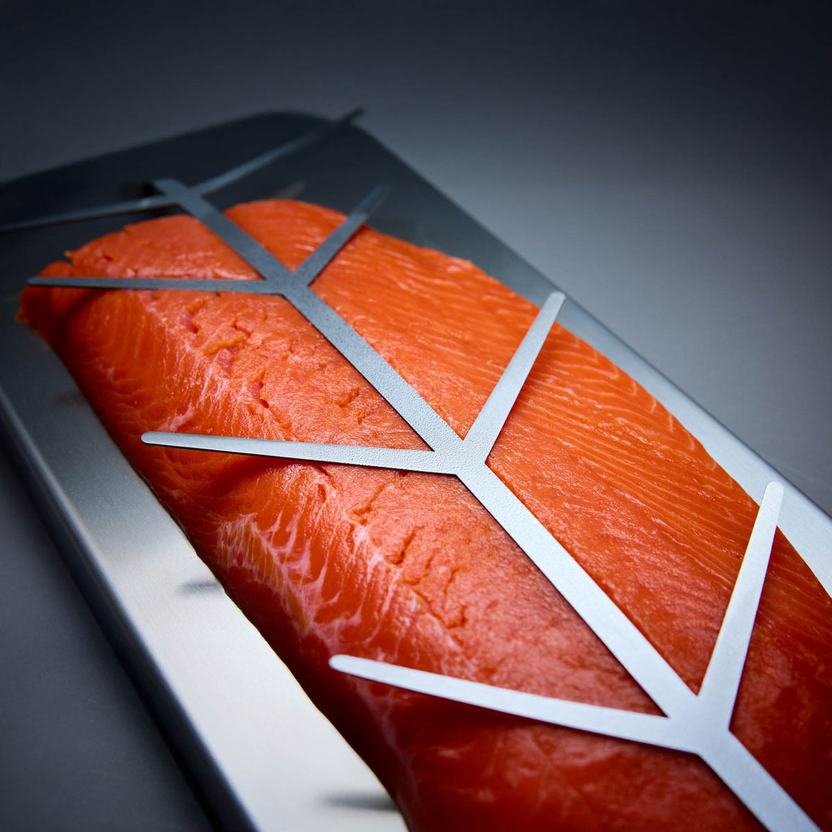 BluFood Flammlachsbrett aus Edelstahl